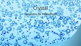  Presentation with molecules - Amazing theme having gas molecules - oxygen bubbles in clear blue backdrop and a arctic colored foreground