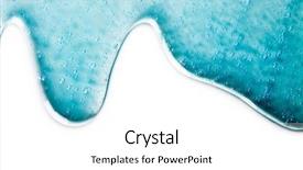  Presentation with mineral - Audience pleasing theme consisting of gas molecules - oxygen bubbles in clear blue backdrop and a white colored foreground