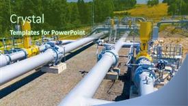  Presentation with gas pipeline - Presentation theme consisting of gas-pipeline-gazelle-one-part background and a tawny brown colored foreground