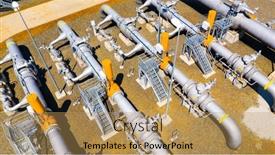  Presentation with gas pipeline - Slides having gas-pipeline-gazelle-one-part background and a coral colored foreground