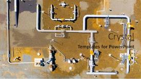  Presentation with gas pipeline - PPT layouts consisting of gas-pipeline-top-view-one background and a gold colored foreground