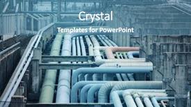  Presentation with oil gas - Amazing PPT layouts having gas processing factory landscape backdrop and a teal colored foreground