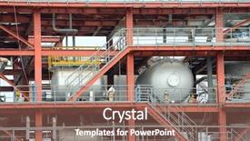  Presentation with processing - Colorful PPT layouts enhanced with gas-processing-factory backdrop and a violet colored foreground