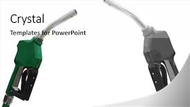  Presentation with fuel - Slide set featuring glass cup of japanese green background and a sky blue colored foreground