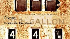  Presentation with 1940s - Colorful slides enhanced with gas pump from the 1940s backdrop and a yellow colored foreground