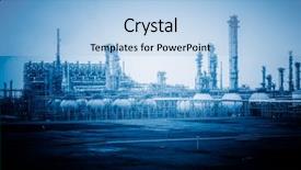  Presentation with chemical plant - Audience pleasing presentation theme consisting of gas refinery - chemical plant toned iamges zhaijiang backdrop and a  colored foreground