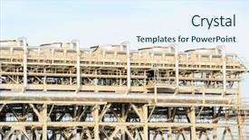  Presentation with lng - Cool new slides with gas refinery factory with lng backdrop and a sky blue colored foreground