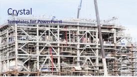  Presentation with natural gas - Audience pleasing slides consisting of gas refinery factory with lng backdrop and a sky blue colored foreground