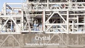  Presentation with lng - Audience pleasing presentation theme consisting of gas refinery factory with lng backdrop and a gray colored foreground