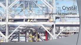  Presentation with lng - Amazing slide deck having gas refinery factory with lng backdrop and a light blue colored foreground