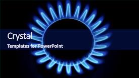  Presentation with natural gas - Slide deck consisting of gas stove in the dark background and a navy blue colored foreground