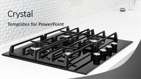  Presentation with gas - Slide set enhanced with gas stove with and embedded background and a white colored foreground