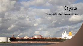  Presentation with gas - PPT layouts consisting of gas tanker background and a light gray colored foreground