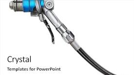  Presentation with alternative energy - Amazing slide set having gas vehicle pistol pump gun backdrop and a white colored foreground