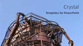  Presentation with oil and gas - Slides with gas-works-park-seattle-washington background and a light blue colored foreground