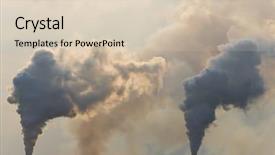  Presentation with smoke - Slides with gase - industrial smoke stacks pumping background and a lemonade colored foreground