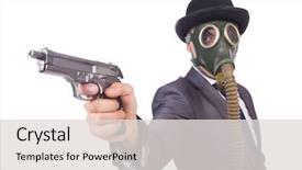  Presentation with gas - Slides having christmas tree and pine cones background and a dark gray colored foreground