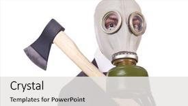  Presentation with gas - Audience pleasing PPT layouts consisting of 2017 numbers on a blurry backdrop and a cream colored foreground