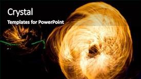  Presentation with performance - Colorful slide deck enhanced with gasoline dance night performance backdrop and a  colored foreground