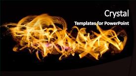  Presentation with flames - PPT theme enhanced with gasoline-dance-orange-flames background and a black colored foreground