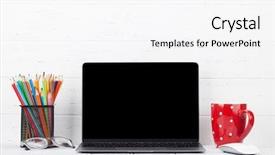  Presentation with home office - Beautiful slide set featuring gasses - loft home office workplace backdrop and a white colored foreground