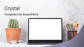  Presentation with home office - Cool new PPT layouts with gasses - loft home office workplace backdrop and a white colored foreground