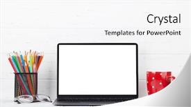  Presentation with home office - Beautiful slides featuring gasses - loft home office workplace backdrop and a white colored foreground