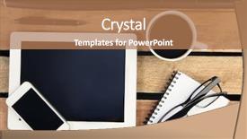  Presentation with touch screen - Slide set consisting of gasses - touch screen tablet computer background and a  colored foreground