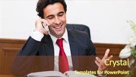  Presentation with office ergonomics man worker exercising - Beautiful slide set featuring gastritis - cheerful man in office answering backdrop and a tawny brown colored foreground