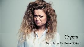  Presentation with gastritis - Slides having gastritis - woman making a disgusted expression background and a light gray colored foreground