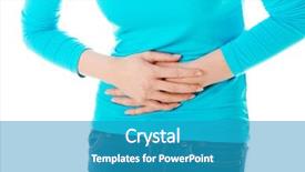  Presentation with gastritis - PPT layouts having gastritis - young woman with stomach issues background and a teal colored foreground