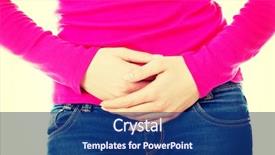  Presentation with gastritis - Cool new presentation theme with gastritis - young woman with stomach issues backdrop and a ocean colored foreground