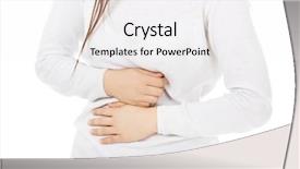  Presentation with medical issues that could be treated parafin - Cool new presentation with gastritis - young woman with stomach issues backdrop and a sky blue colored foreground