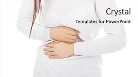  Presentation with stomach - Amazing slide set having gastritis - young woman with stomach issues backdrop and a white colored foreground