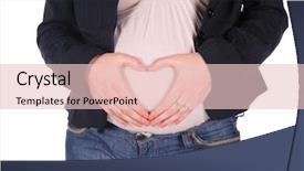  Presentation with gastro - Presentation enhanced with gastro - pregnant hands background and a lemonade colored foreground