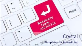  Presentation with anorexia - Slide set consisting of gastroenterology - close up of recovery background and a sky blue colored foreground