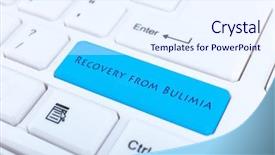  Presentation with bulimia - Theme featuring gastroenterology - close up of recovery background and a sky blue colored foreground