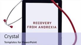  Presentation with anorexia - Amazing PPT theme having gastroenterology - tablet pc and text recovery backdrop and a light blue colored foreground