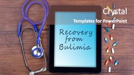  Presentation with bulimia - PPT layouts consisting of gastroenterology - tablet pc and text recovery background and a violet colored foreground