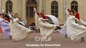  Presentation with russia - PPT theme with gatchina-st-petersburg-russia-september background and a coral colored foreground