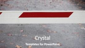  Presentation with car parking - Beautiful slide deck featuring gate barrier at car parking backdrop and a gray colored foreground