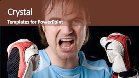  Presentation with golden ball gown - Beautiful presentation theme featuring gate keeper - goalkeeper after holding a ball backdrop and a tawny brown colored foreground