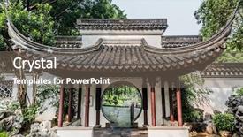  Presentation with hong kong - PPT theme having gate kowloon walled city park background and a gray colored foreground