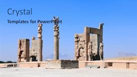 Presentation with ancient iran - Amazing slide set having persepolis iran unesco world heritage backdrop and a light blue colored foreground