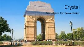  Presentation with new delhi - PPT layouts having gate of india in new background and a teal colored foreground