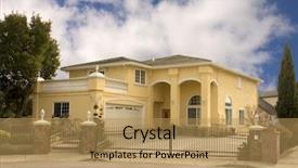  Presentation with executive - Theme with gated executive home in northern background and a coral colored foreground