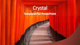  Presentation with kyoto - Slide deck consisting of gates at fushimi inari shrine background and a crimson colored foreground