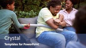  Presentation with teasing - Amazing theme having gathered-african-family-son-playing backdrop and a ocean colored foreground