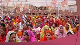  Presentation with india marriage - Colorful slides enhanced with gathering-of-brahmin-women-during backdrop and a coral colored foreground