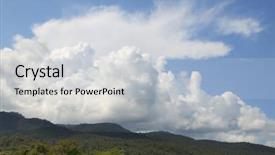  Presentation with storm - Presentation theme enhanced with gathering storm cloud over doi suthep in northern thailand background and a light gray colored foreground